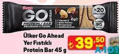 ÜLKER GO AHEAD YER FISTIKLI PROTEİN BAR 45 G fiyat ve kampanya bilgisi